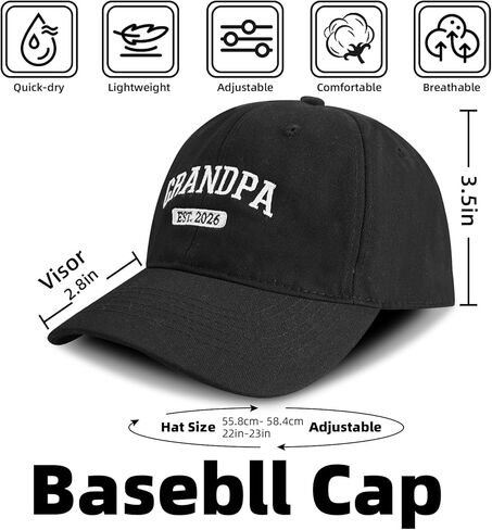 Grandpa Hat 2026, Promoted to Grandpa Gifts, Pregnancy Announcement for Grandfather Hat， First Time Grandfather Gifts in Saudi Arabia
