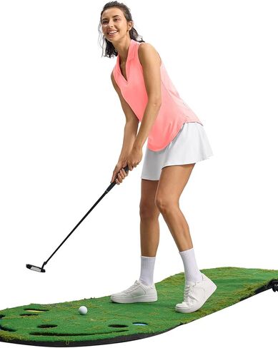 YSENTO Women's Golf Shirts Sleeveless Polo Shirt Apparel Tennis UPF 50 Collared V Neck Summer Tops Clothes Quick Dry in Saudi Arabia