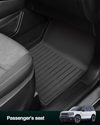 DiffCar® Floor Mats for Ford Bronco Sport 2021-2025 (Only for Sport) Car Mats Full Set Cargo Liner (w/Full Size Spare Tire) 4-Door All Weather NonSlip Auto Heavy Duty Accessories for Ford Bronco Sport in Saudi Arabia