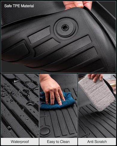 DiffCar® Floor Mats for Ford Bronco Sport 2021-2025 (Only for Sport) Car Mats Full Set Cargo Liner (w/Full Size Spare Tire) 4-Door All Weather NonSlip Auto Heavy Duty Accessories for Ford Bronco Sport in Saudi Arabia