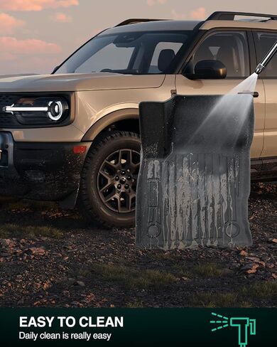 DiffCar® Floor Mats for Ford Bronco Sport 2021-2025 (Only for Sport) Car Mats Full Set Cargo Liner (w/Full Size Spare Tire) 4-Door All Weather NonSlip Auto Heavy Duty Accessories for Ford Bronco Sport in Saudi Arabia