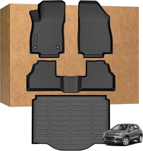 سجادات أرضية لسيارة Chevy Trax 2014-2023 وBuick Encore (ليست لـ Encore GX) 2013-2023، TPE مقاومة للماء وغير قابلة للانزلاق وحماية من جميع الأحوال الجوية مخصصة، سجادات أرضية وبطانة للأمتعة in Kuwait