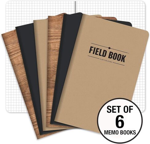 Elan Publishing Company Field Notebook/Journal - 5"x8" - Combo Colors - Graph Memo Book - Pack of 6 in Saudi Arabia