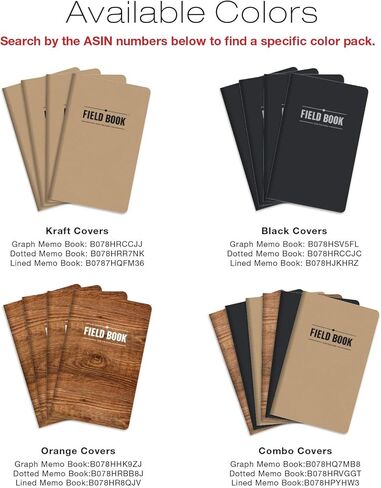 Elan Publishing Company Field Notebook/Journal - 5"x8" - Combo Colors - Graph Memo Book - Pack of 6 in Saudi Arabia