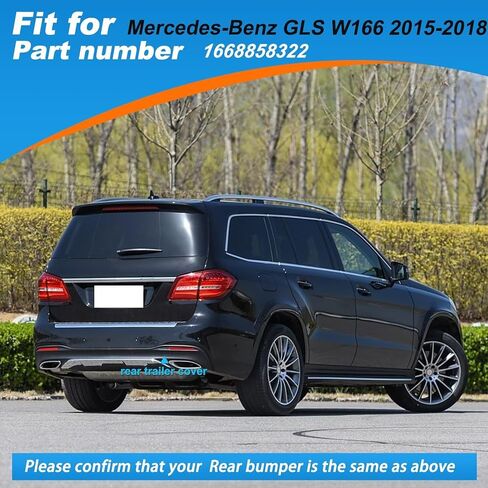 Car Rear Bumper Tow Hook Cover Cap Towing Eye Fit for Mercedes-Benz W166 W292 GLE 2015-2018 GLS 550 2017 2018 2019 1668858322(Matte Black) in Saudi Arabia