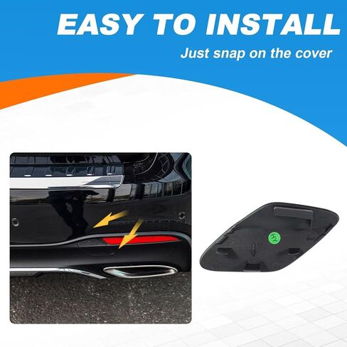 Car Rear Bumper Tow Hook Cover Cap Towing Eye Fit for Mercedes-Benz W166 W292 GLE 2015-2018 GLS 550 2017 2018 2019 1668858322(Matte Black) in Saudi Arabia