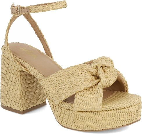 MIA Women's Reese Woven Raffia Platform Sandals in Saudi Arabia