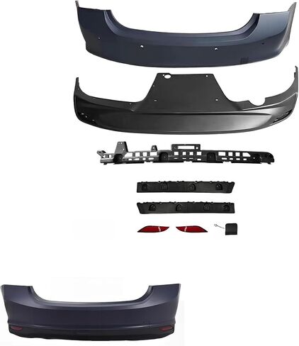 Rear Upper Lower Bumper and Bracket Assembly With Sensor Hole Fits for 2016-2020 Chevrolet Malibu in Saudi Arabia