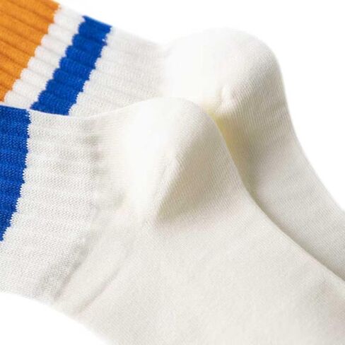 Brand Men Women Seamless Toe Crew Socks 5 Packs, Light Cream Striped, Casual Comfort in Saudi Arabia