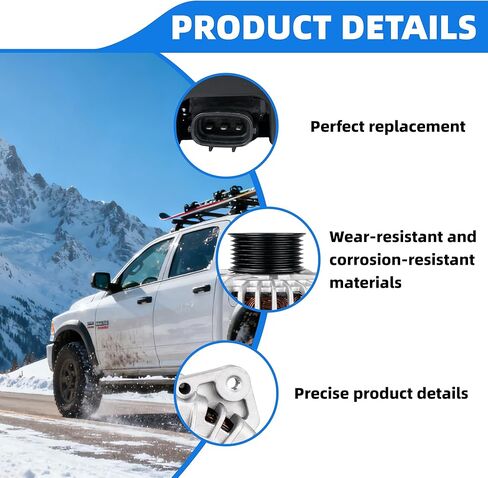 11256N Alternator Compatible with Nissan Frontier Armada Xterra Infiniti QX56 130A 12V 4.0L 5.6L, 23100ZH00A, 23100ZH00B, 23100ZH00C 7-Groove Pulley in Kuwait