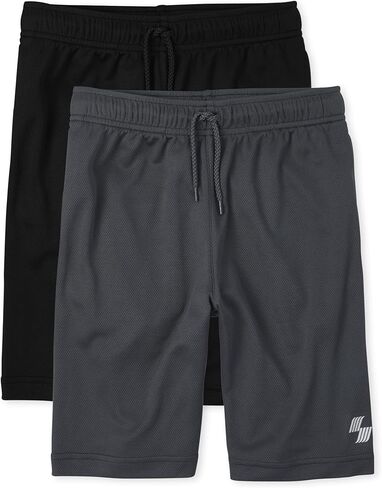 The Children's Place Boys' Athletic Basketball Shorts, Solid Color 3-Pack in Saudi Arabia
