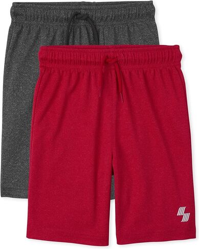 The Children's Place Boys' Athletic Basketball Shorts, Solid Color 3-Pack in Saudi Arabia