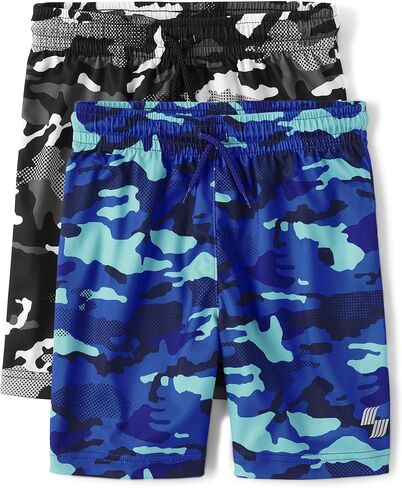 The Children's Place Boys' Athletic Basketball Shorts, Solid Color 3-Pack in Saudi Arabia