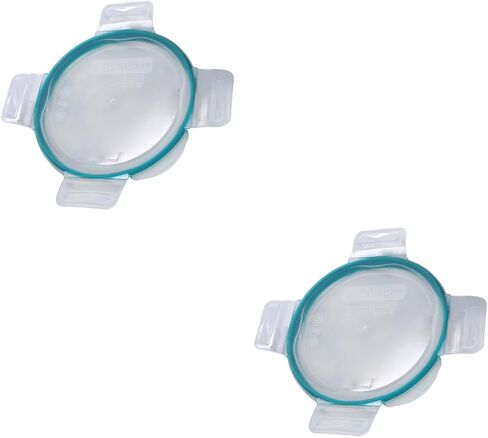 Snapware 4-Cup Clear Total Solutions BPA-Free Plastic Food Storage Lid with Teal Gasket - Made in USA in Saudi Arabia