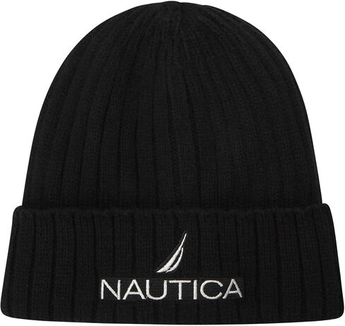 Nautica Mens Beanies - Cozy Warm Knitted Skull Cap Beanie Hats for Men, Soft Fleece Lined Winter Hat for Cold Weather in Saudi Arabia