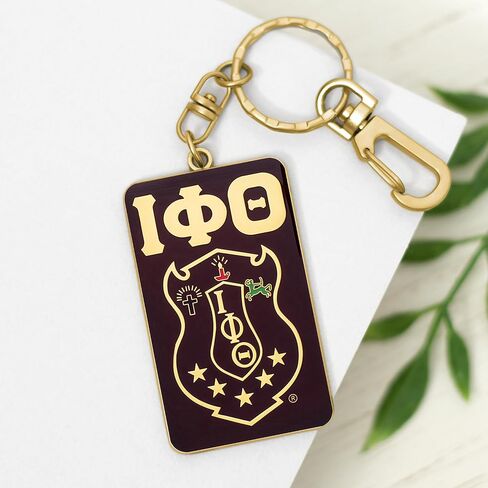 Bad Bananas BBGreek Iota Phi Theta Fraternity Paraphernalia - Officially Licensed - Keychain - Greek Letters and Shield in Saudi Arabia