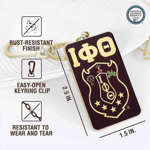 Bad Bananas BBGreek Iota Phi Theta Fraternity Paraphernalia - Officially Licensed - Keychain - Greek Letters and Shield in Saudi Arabia