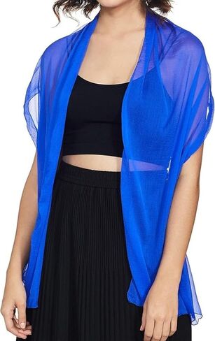 MEHREEN CREATION Chiffon Scarf for Women Lightweight Sheer Long Wrap in Saudi Arabia