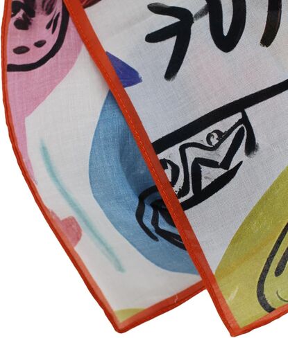 Etwoa Cotton Bandana Head Scarf for Women - 27" Neck Scarf - Square Scarf Colorful Abstract Design in Saudi Arabia