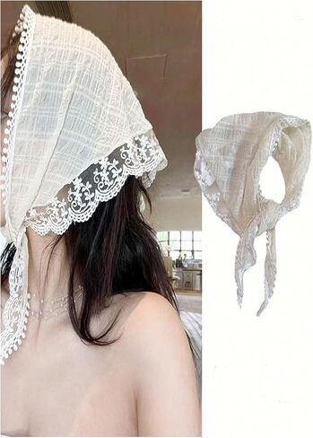 وشاح الرأس بوهو المزين بالزهور للنساء من MakeMeChic، عصابة رأس مثلثة مطرزة بالزهور in Saudi Arabia