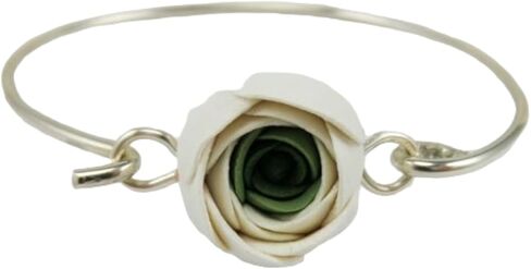 Ranunculus Sterling Silver Bangle Bracelet in Saudi Arabia