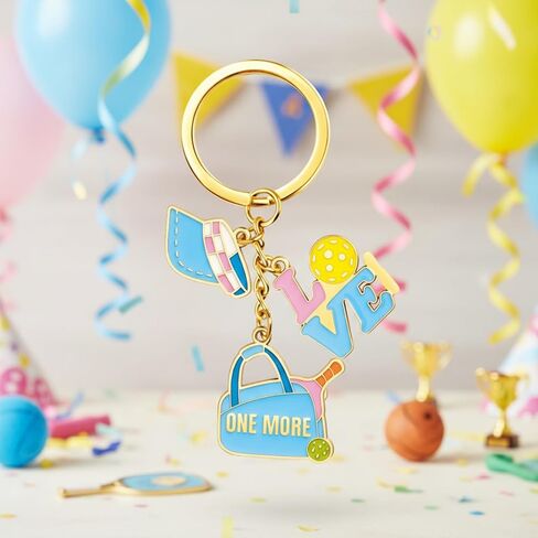 12 Pcs Pickleball Keychain Alloy Metal Charms with Organza Bags, Thank You Cards & Jute，Pickleball Party Favors, Gifts for Sports Lovers, Players, Women, Team & Tournament Souvenirs in Saudi Arabia