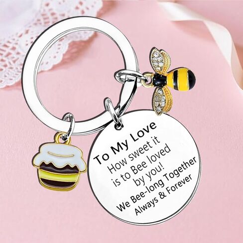 Valentine's Day Keychain Romantic I Love You Gifts for Him Her to My Love Gift for Boyfriend Girlfriend Birthday Gifts for Couples Husband Wife Anniversary Wedding Gift in Saudi Arabia