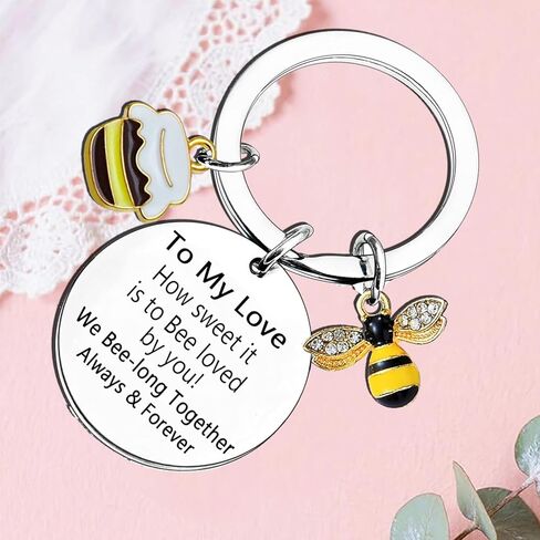 Valentine's Day Keychain Romantic I Love You Gifts for Him Her to My Love Gift for Boyfriend Girlfriend Birthday Gifts for Couples Husband Wife Anniversary Wedding Gift in Saudi Arabia