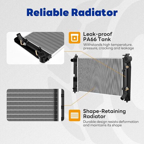 Radiator Compatible with 2003 2004 2005 2006 2007 2008 Toyota Corolla Matrix, Fit for 03-08 Pontiac Vibe 1.8L L4 in Saudi Arabia