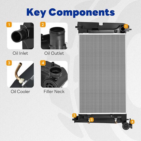 Radiator Compatible with 2003 2004 2005 2006 2007 2008 Toyota Corolla Matrix, Fit for 03-08 Pontiac Vibe 1.8L L4 in Saudi Arabia