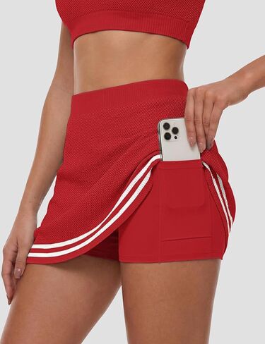 TQD 2 Piece Workout Sets for Women Tennis Mini Skirt Set with Shorts Tank Top and Short Athletic Summer Outfits Trendy 2026 in Saudi Arabia