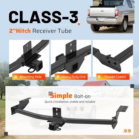 Class 3 Trailer Tow Hitch, 2 Inch Receiver Compatible with 2006-2014 Honda Ridgeline in Saudi Arabia
