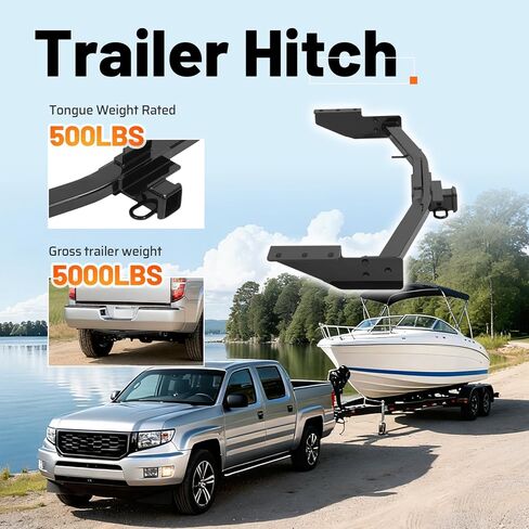Class 3 Trailer Tow Hitch, 2 Inch Receiver Compatible with 2006-2014 Honda Ridgeline in Saudi Arabia