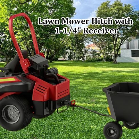 وصلة جزازة العشب بدون دوران مع جهاز استقبال 1-1/4 بوصة، ومسمار فولاذي شديد التحمل بسمك 6 مم على أجهزة استقبال وصلة المقطورة، متوافق مع العديد من موديلات جزازة العشب والجرار وعربة الجولف وATV وما إلى ذلك (بحد أقصى 7000 رطل) in Kuwait