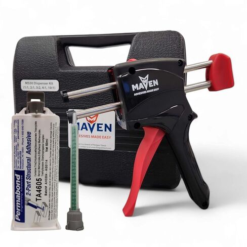 Permabond TA4605 Polyolefin Bonder, Off-White, 50mL Kit, Fast Set 5-10 Min, 1:1 Mix Ratio (Creates Bond with HDPE, PPCO, Nylon and More) (Cartridge Only, 400ML) in Kuwait