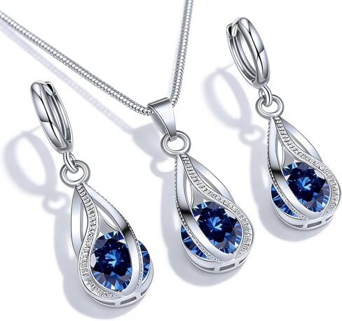Rhinestone Jewelry Set, Elegant Necklace & Earring Set Silver Crystal Bridal Jewelry for Weddings & Proms in Saudi Arabia