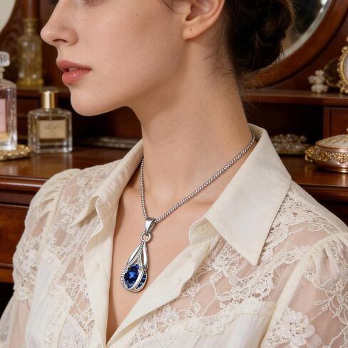 Rhinestone Jewelry Set, Elegant Necklace & Earring Set Silver Crystal Bridal Jewelry for Weddings & Proms in Saudi Arabia