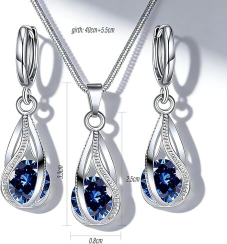 Rhinestone Jewelry Set, Elegant Necklace & Earring Set Silver Crystal Bridal Jewelry for Weddings & Proms in Saudi Arabia