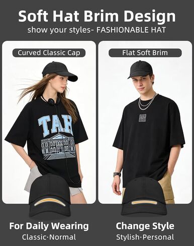 Men Women Baseball Cap, Classic Adjustable Plain Caps, Lightweight Unstructured Baseball Cap Soft Brim in Saudi Arabia