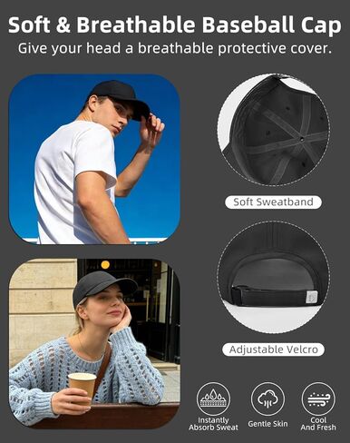 Men Women Baseball Cap, Classic Adjustable Plain Caps, Lightweight Unstructured Baseball Cap Soft Brim in Saudi Arabia