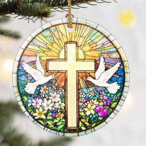 الحلي عيد الميلاد، dodosky 2.8in السيراميك مريم العذراء حلية، ديكور عيد الميلاد، الحلي شجرة عيد الميلاد، زينة عيد الميلاد للشجرة، زخرفة عطلة، أفكار الهدايا، الهدايا المسيحية، الهدايا الدينية in Kuwait