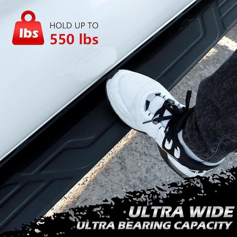 Dermon 7 Inch Running Boards Compatible with 2024 2025 Toyota Tacoma Double Cab Crew Cab 4-Door Side Steps Nerf Bars 600Lbs Heavy Duty Manganese Steel + ABS Black in Kuwait