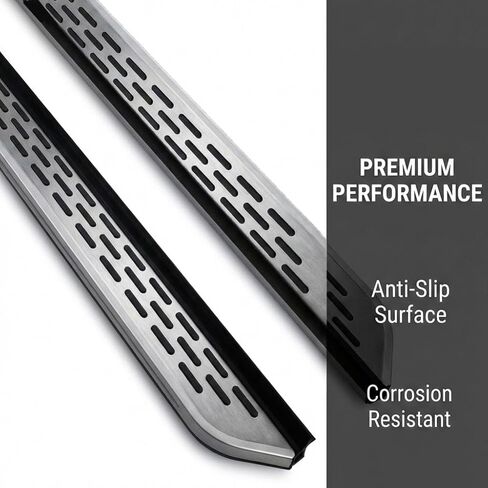 2Pcs Aluminum Running Board Side Steps Compatible with Lexus TX 350 500h 550h/ Toyota Grand Highlander 2024 2025 2026, Anti-Slip Step Pedal Door Fixed Nerf Bars Silver Rail Board, with Brackets in Saudi Arabia