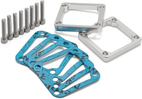 3/8" Reed Spacers Intake Spacers with Bolts Gaskets for Yamaha Banshee 350 YFZ350 1987-2006, Billet Aluminum CNC Milled Anodized Silver in Saudi Arabia