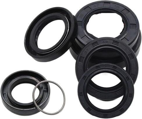 ID25/26/27/28mm TC NBR Oil Seals OD 32~56mm THK4/5/6/7/8/10/12mm Nitrile Rubber Double Lip Oil Rotating Shaft Gasket(2 pieces,25x33x7mm) in Kuwait
