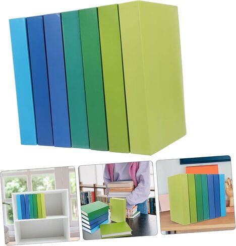 7pcs Gradient Faux Book Models Decorative Simulation Book Ornament for Bookshelf Display Home Office Decor Fake Props for Stylish Interior Design in Saudi Arabia
