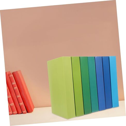 7pcs Gradient Faux Book Models Decorative Simulation Book Ornament for Bookshelf Display Home Office Decor Fake Props for Stylish Interior Design in Saudi Arabia