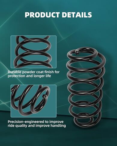 AUTOMUTO 2PCS Rear Suspension Coil Spring Set Compatible with 2006 for Chevy for Malibu, 2005-2010 for Pontiac G6 - Replace CC81367 Coil Springs in Saudi Arabia