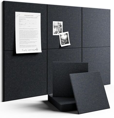 لوحة إعلانات كبيرة من اللباد مقاس 48 بوصة × 36 بوصة بديلة للوحة الفلين - 12 حزمة مع 70 علامة لاصقة آمنة قابلة للإزالة، وألواح الفلين للجدران لوحة الفلين للمنزل والمكتب والفصول الدراسية - أخضر حكيم in Kuwait