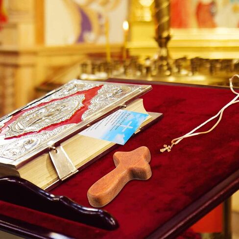 Tangseajiao 1 Pc 2.34" Small Wooden Crosses, Hand Held Prayer Comfort Crosses, Christian Church Gifts Mini Holding Crucifix for Christmas in Kuwait